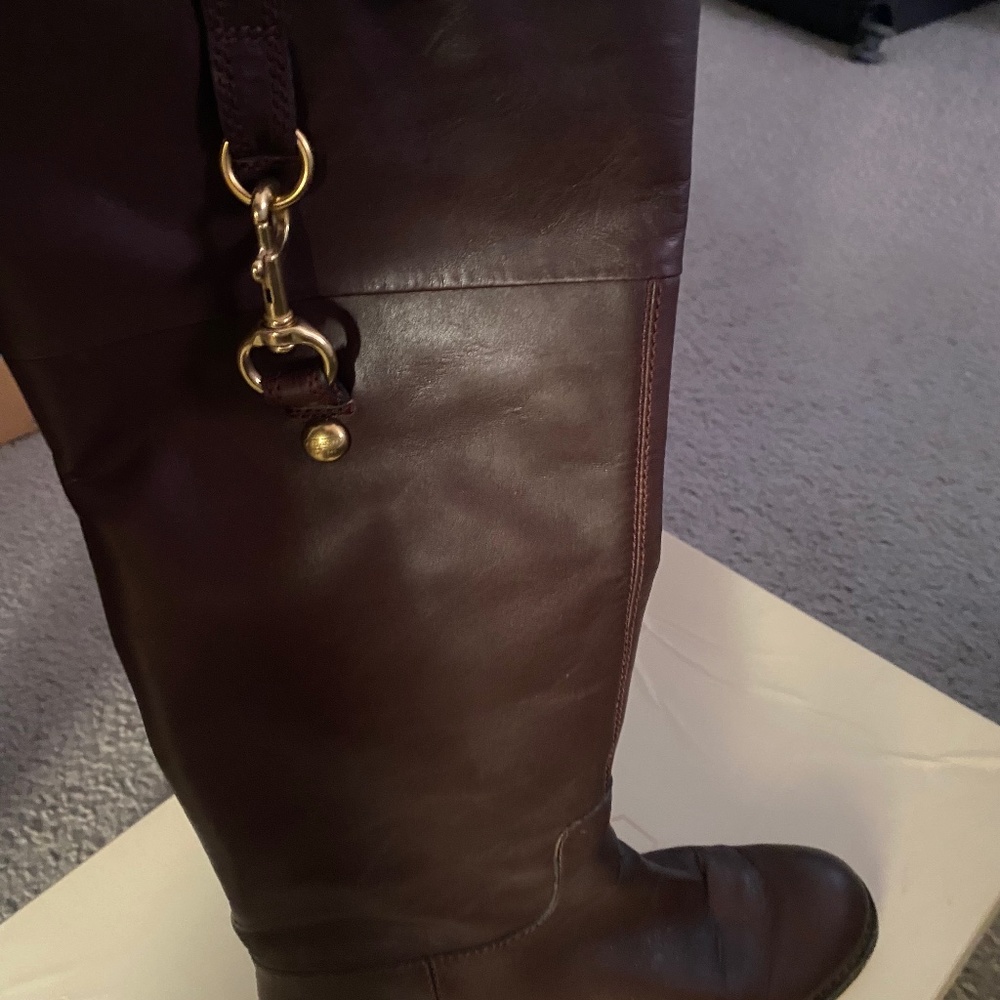 Coach Brown Soft Leather Tall Boots